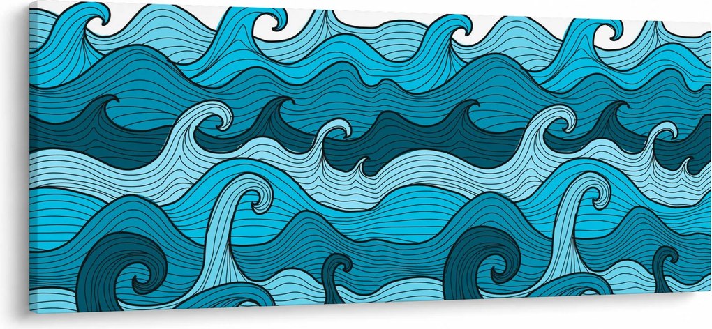 Tablou - Marea, abstracție (120x50 cm)