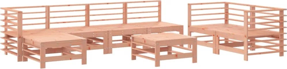 vidaXL Set mobilier relaxare grădină, 8 piese, lemn masiv Douglas