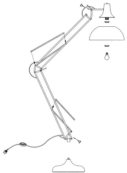 Eglo 94705 - Lampadar BORGILLIO 1xE27/60W/230V