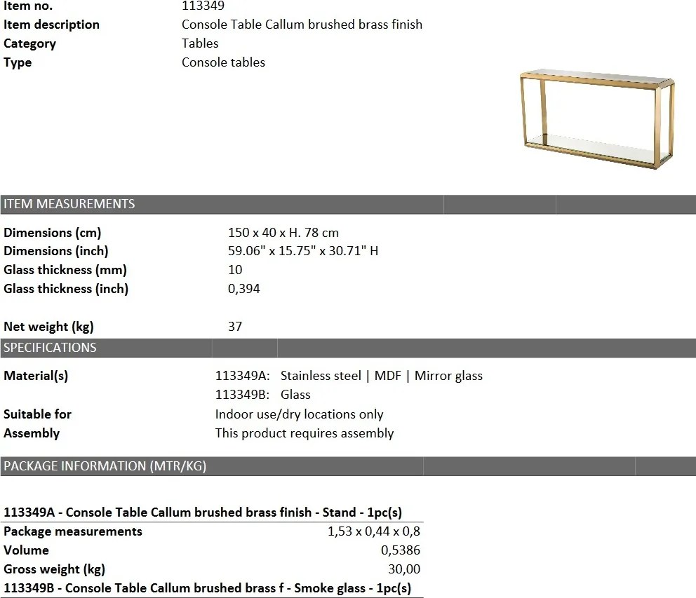Consola design LUX Callum 113349 HZ