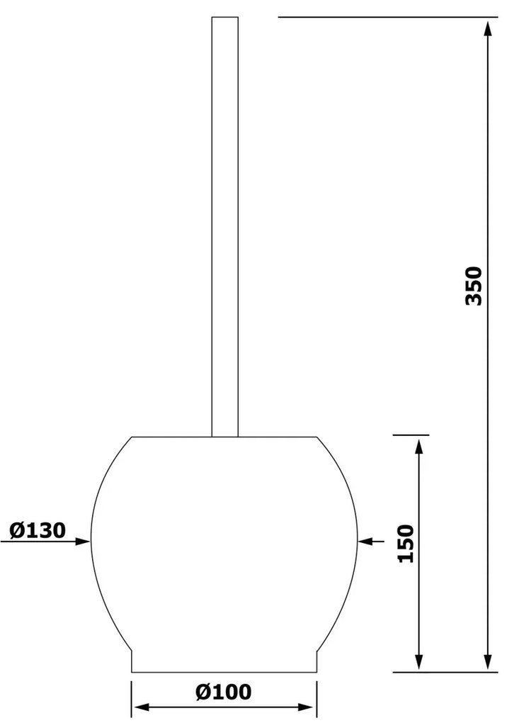 Perie de toaletă SAPHO GA1311 , inox