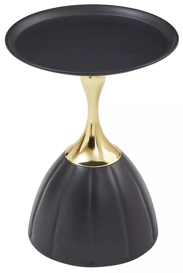 Masuta de cafea Piana negru/auriu ø38/h50 cm