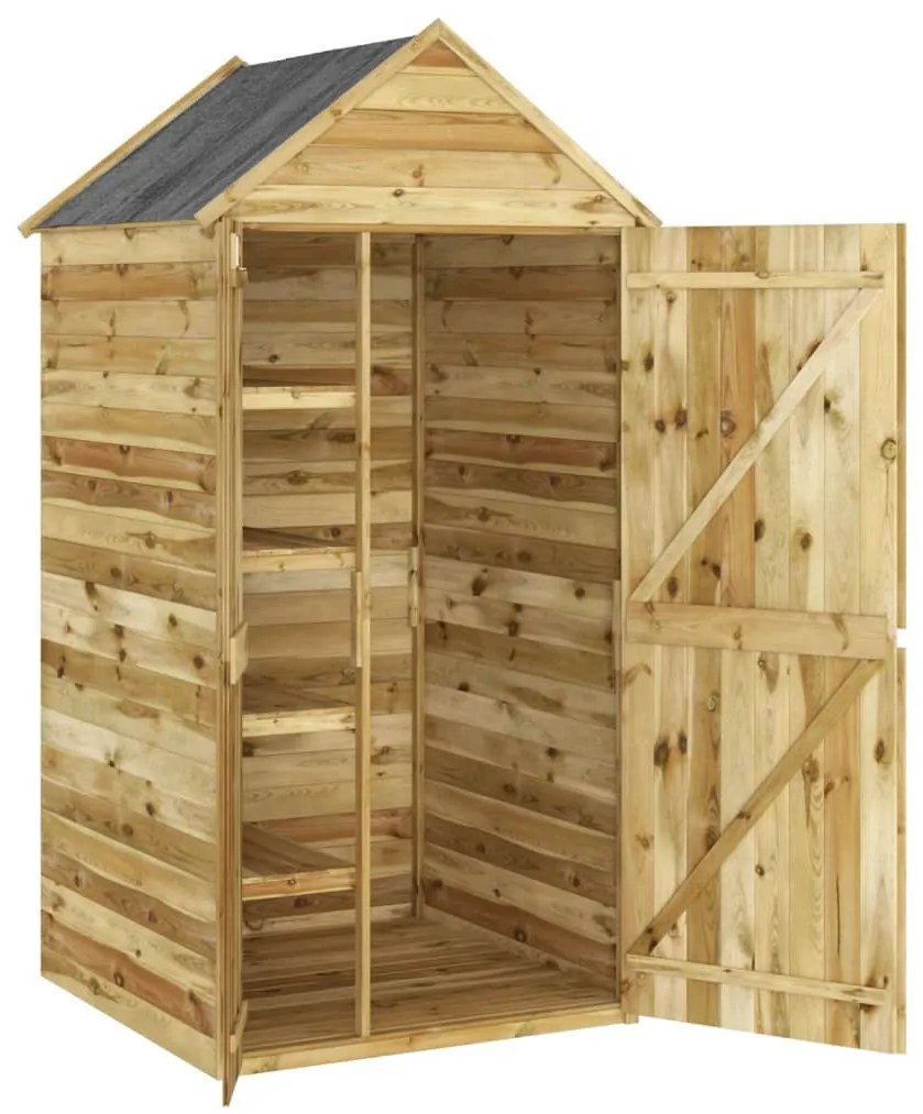Magazie unelte de gradina cu usa 107x107x220 cm lemn pin tratat 107 x 107 x 220 cm
