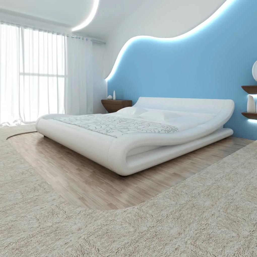 240829 vidaXL Cadru de pat, alb, 180 x 200 cm, piele artificială