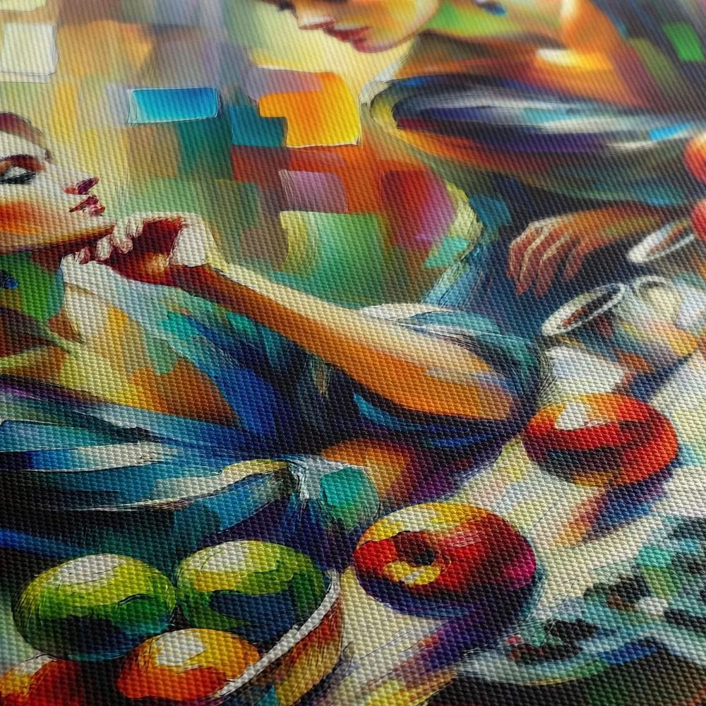 Tablou doamne la masă cu fructe