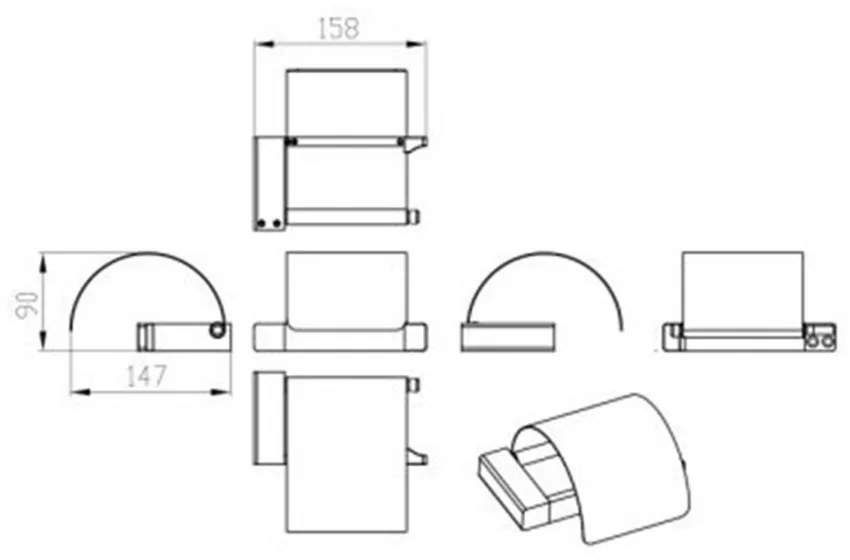 Suport pentru hârtie igienică Capri
