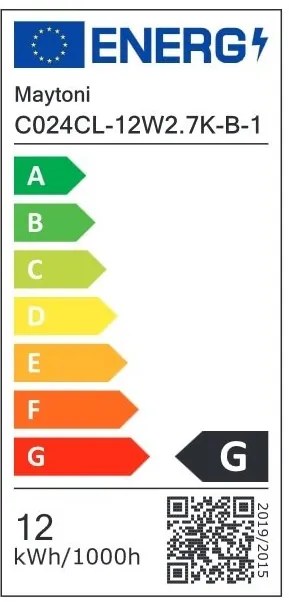 Spot LED aplicat directionabil Onda negru 2700K