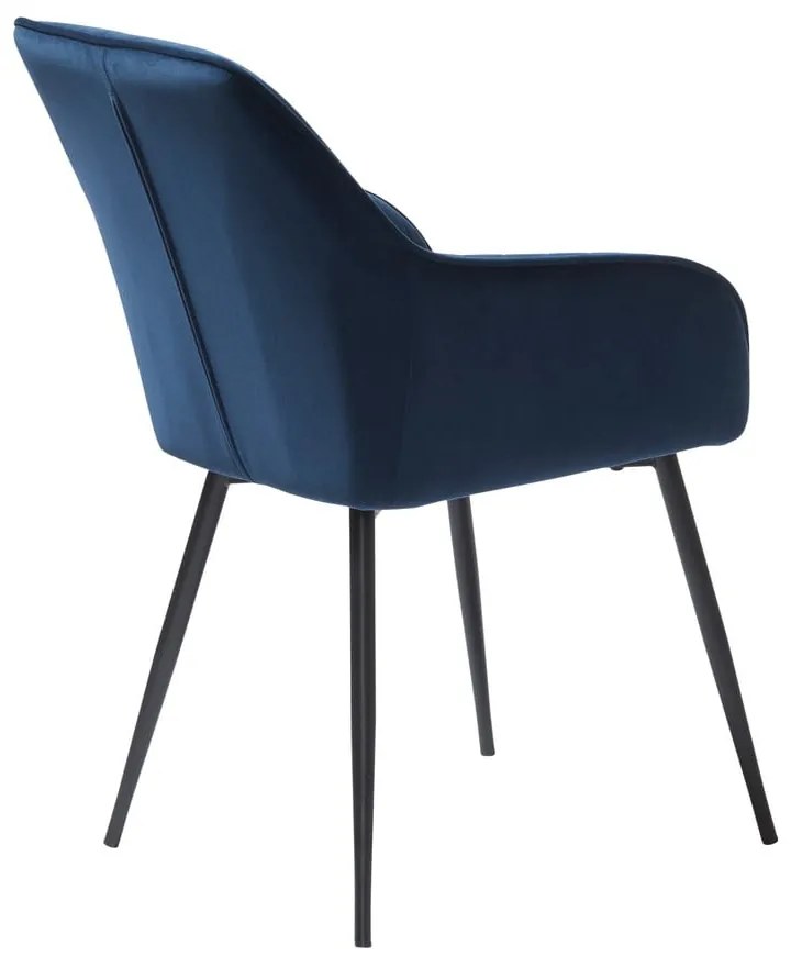 Set de scaune de sufragerie albastru închis cu cotiere 2 buc. tapițat Nolan Stripe – Unique Furniture