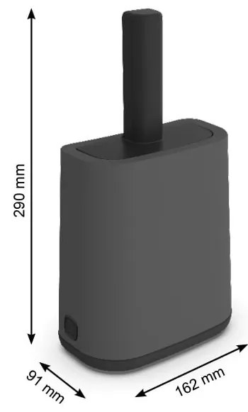 Lopățică cu suport pentru litieră 9x16 cm Biala - Rotho