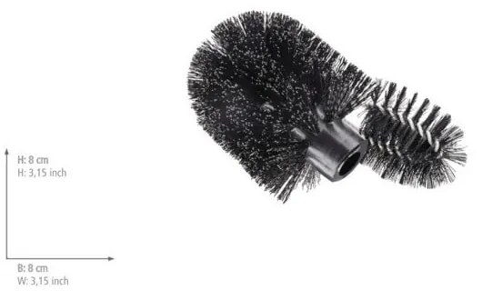 Cap pentru peria de WC negru din plastic Ø 8 cm – Wenko