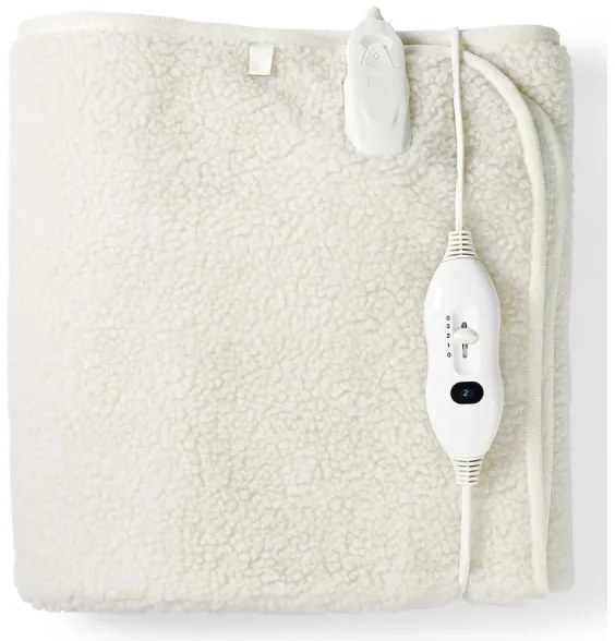 Pătură electrică 60W/230V 150x80 cm lână Nedis PEBL120CWT1