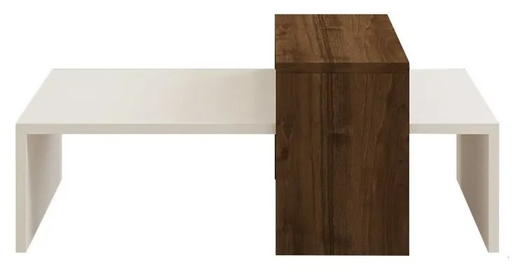 Măsuță de cafea Glow White and Walnut