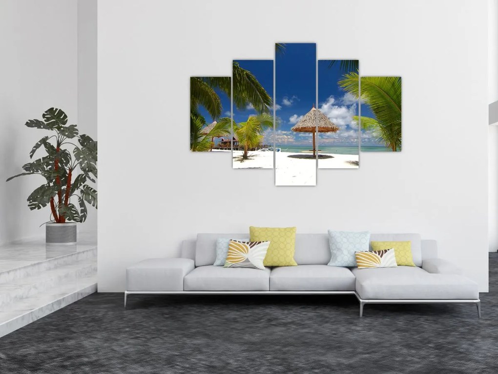 Tablou - Plajă cu nisip alb (150x105 cm)