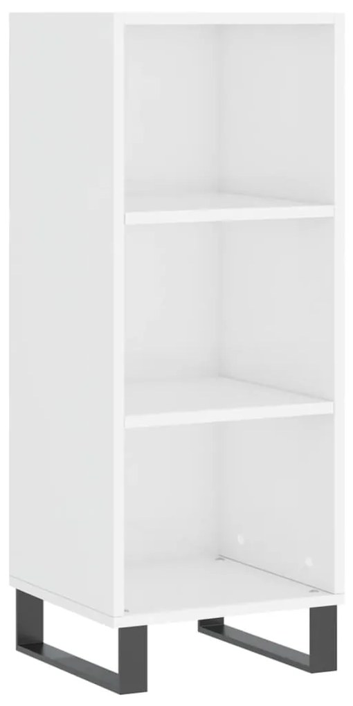 828758 vidaXL Servantă, alb extralucios, 34,5x32,5x90 cm, lemn compozit