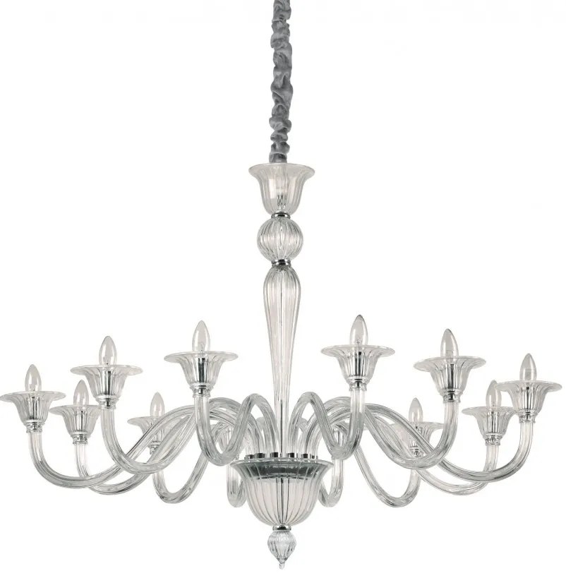 Candelabru elegant cu 12 brate BRIGITTA SP12 TRASPARENTE 199375 IDL