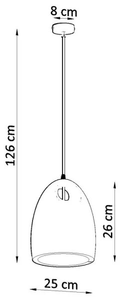 Lustră pe lanț BUKANO 1xE27/60W/230V