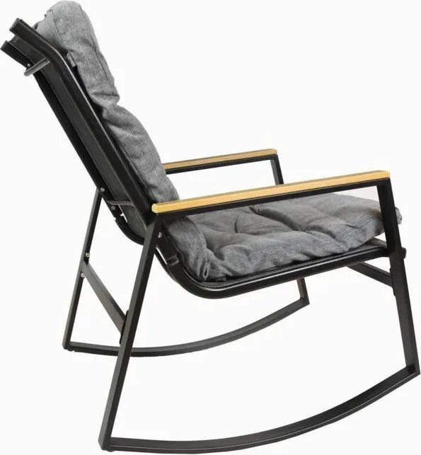 Fotoliu suspendat, oțel, perne căptușite, gri, 2 buc