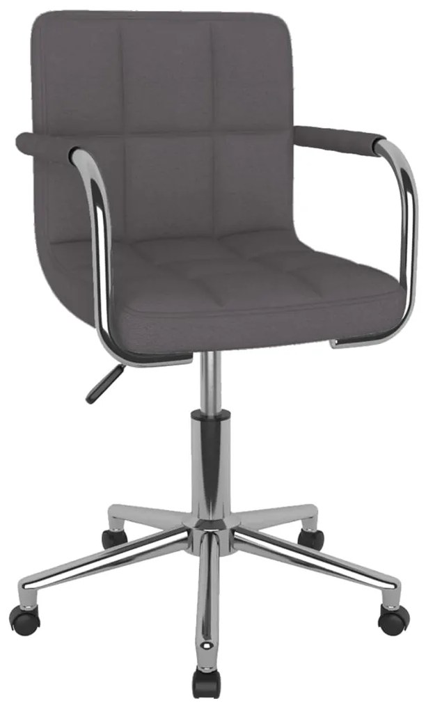 vidaXL Scaun de bucătărie pivotant, gri taupe, material textil