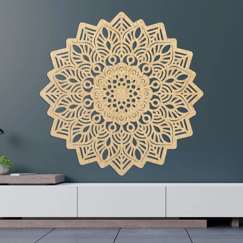 SENTOP | Decorațiune murală din lemn cu mandala soare - SOLIS