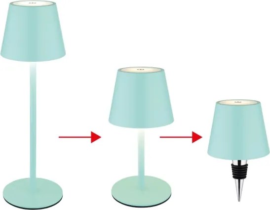 Globo 58488M-LED VANNIE — lampă de masă reglabilă, cu control tactil, reîncărcabilă, pentru exterior, 3W/5V, IP54, 1800 mAh