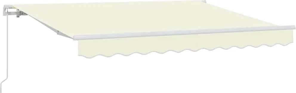 vidaXL Cortina Retractabilă Manual Crem 250 x 200 cm țesătură