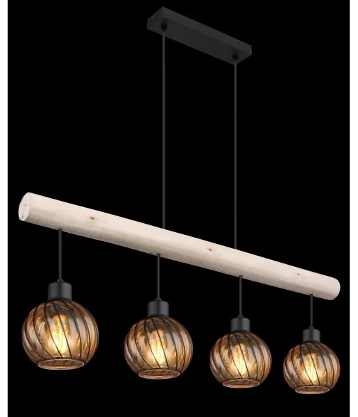 Lustră pe cablu PAULO 4xE27/15W/230V Globo 15534-4H