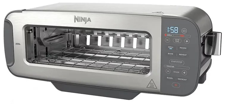 Prajitor paine 3in1 Ninja ST202EU, 2400W, 7 programe, Control temperatura, Grill, Dezghetare, Reincalzire, Functionare orizontaa, Argintiu