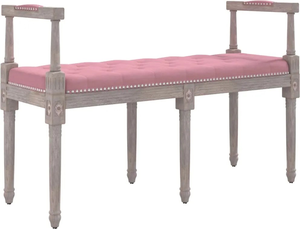 vidaXL Bancă, roz, 110x40x70 cm, catifea
