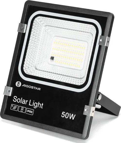 Aigostar -LED Proiector solar cu LED/50W/3,2V 1200mAh 3000K/4000K/6500K IP66 + telecomandă