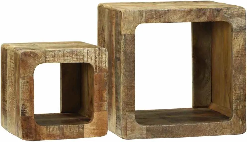 vidaXL Unități TV 2 pcs Maro 36 x 30 x 36 cm Lemn de mango solid