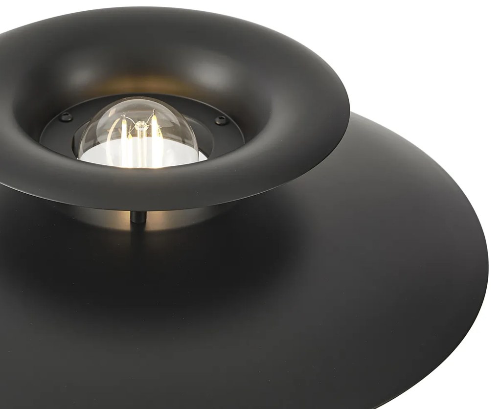 Lampă de masă retro din oțel negru 45cm - Pauly