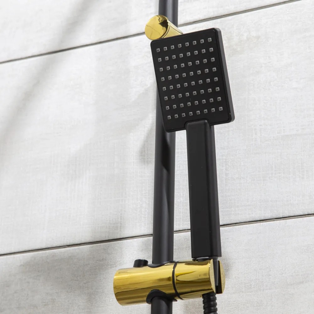 Set de duș Denis 63 negru și auriu