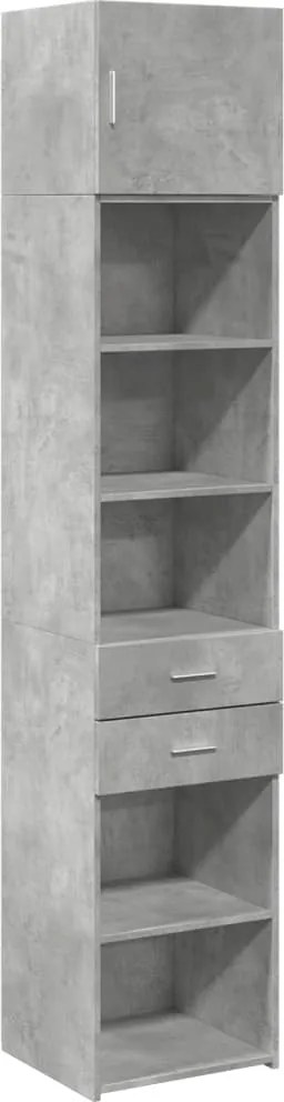 vidaXL Dulap depozitare slim gri beton 45x42,5x225 cm lemn prelucrat