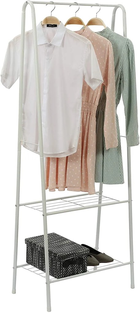 Stand fix haine, alb, 60x37x162 cm