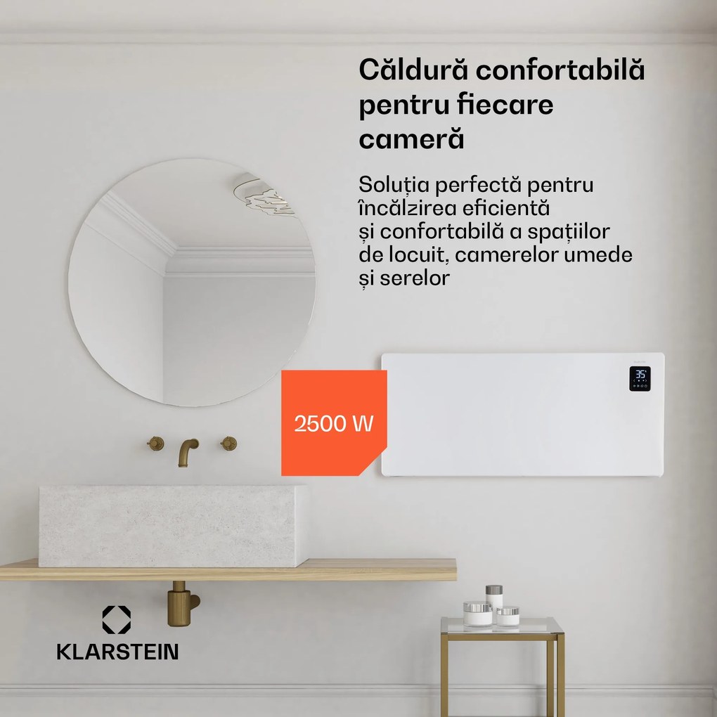Klarstein Bansin Smart 2500, convector,  2500 W, control prin intermediul aplicației