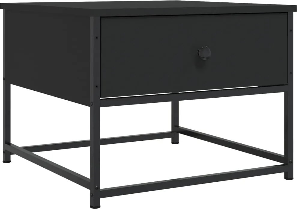 vidaXL Măsuță de cafea, negru, 51x51x40 cm, lemn prelucrat