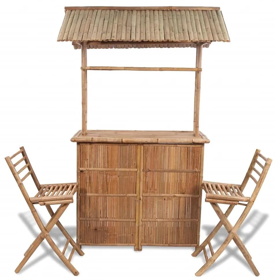 41500 vidaXL Set mobilier bistro, 3 piese, lemn de bambus