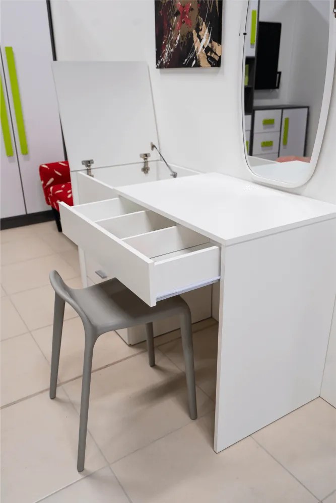 Masă multifuncţională/masă pentru croitori, alb, TAILOR