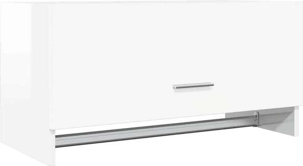 vidaXL Șifonier, alb extralucios, 70x32,5x35 cm, PAL