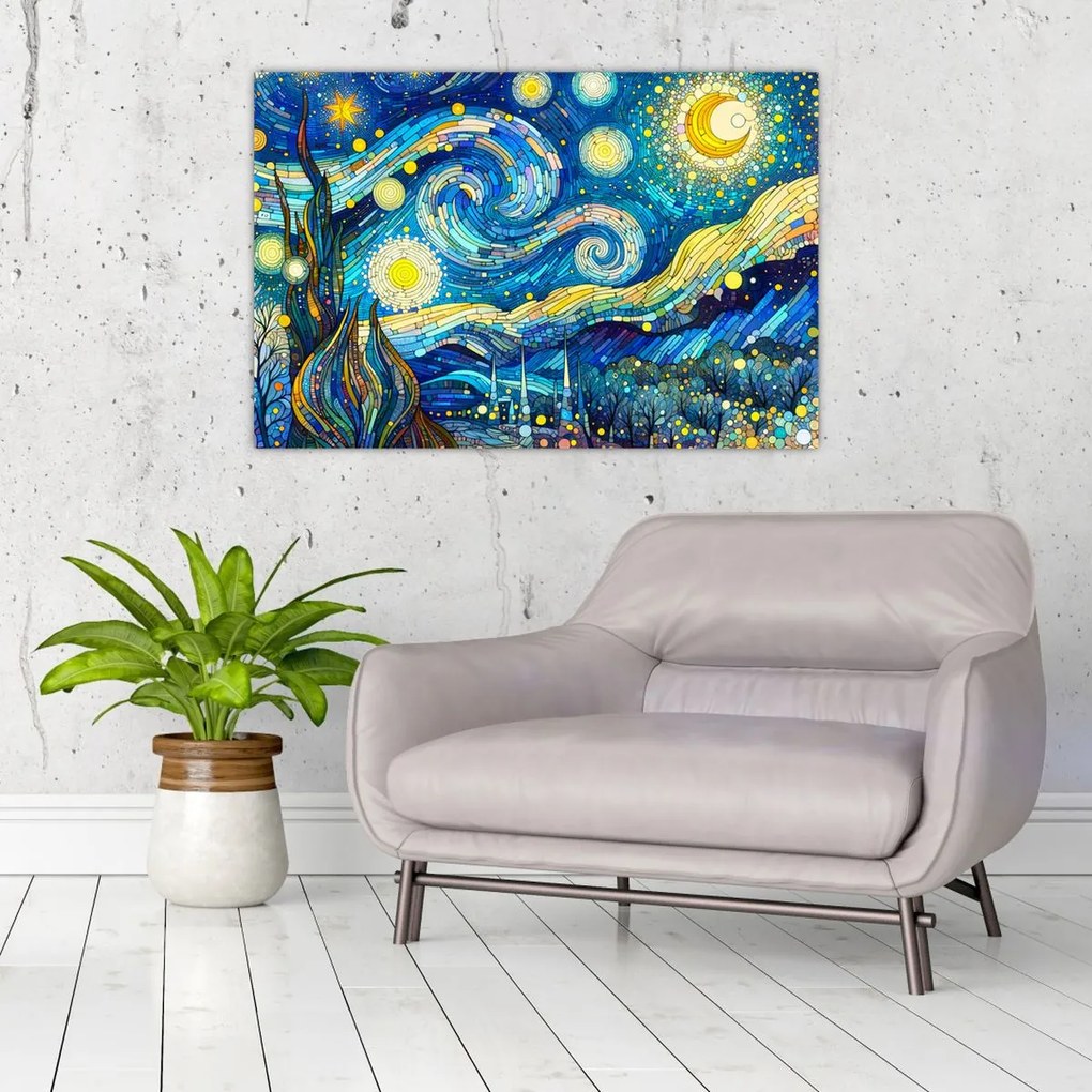 Tablou – Mozaic al nopții înstelate (90x60 cm)