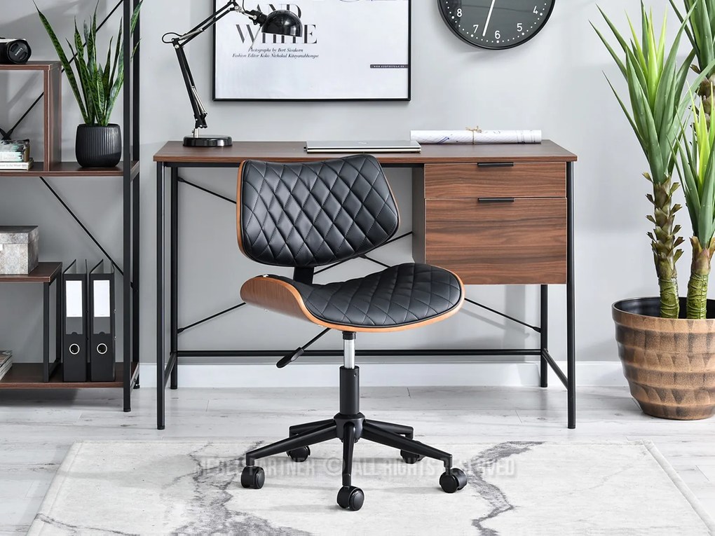 Scaun Brunko (nuc negru + crom). Promo -9%. 1109901