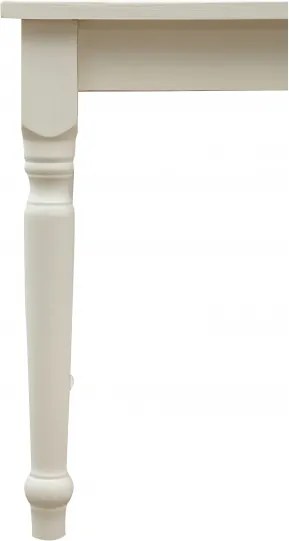 Masa fixa, L120 80 H80 cm, cu sertar, lemn masiv alb antichizat