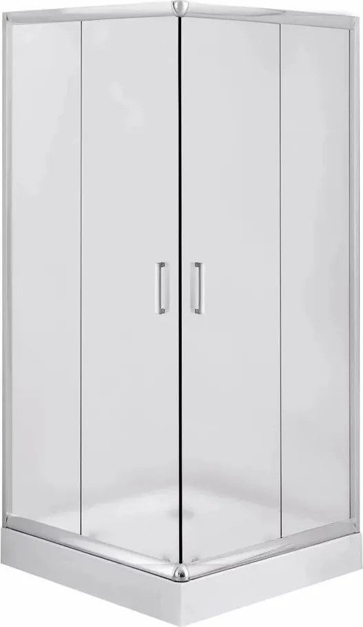 Cabina de dus patrata Deante Funkia cu usi culisante 90x90cm finisaj crom