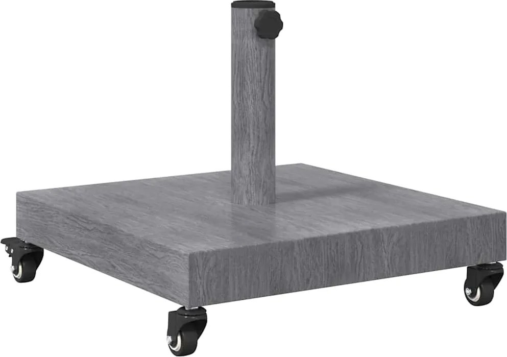 vidaXL Bază pentru umbrelă Aspect de lemn gri închis 45 x 45 x 31,5 cm