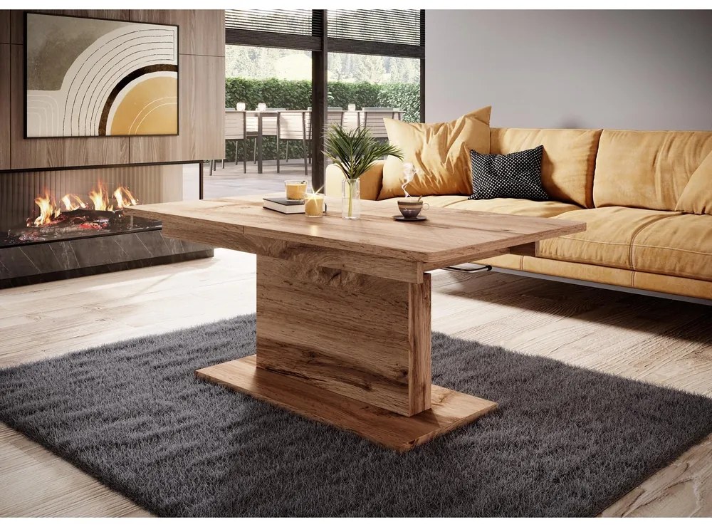 Masa de cafea Busetti, stejar wotan