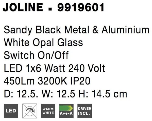 Aplica de perete LED JOLINE NVL-9919601