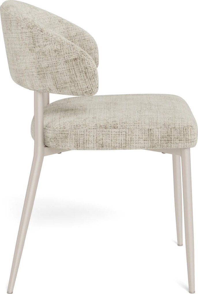 MAZZONI EXPORT IRIS Bej (țesătură Juto 4)/cadru bej-gri (cașmir) - SCAUN MODERN TAPIȚAT PENTRU SALON/SUFRAGERIE BOHO