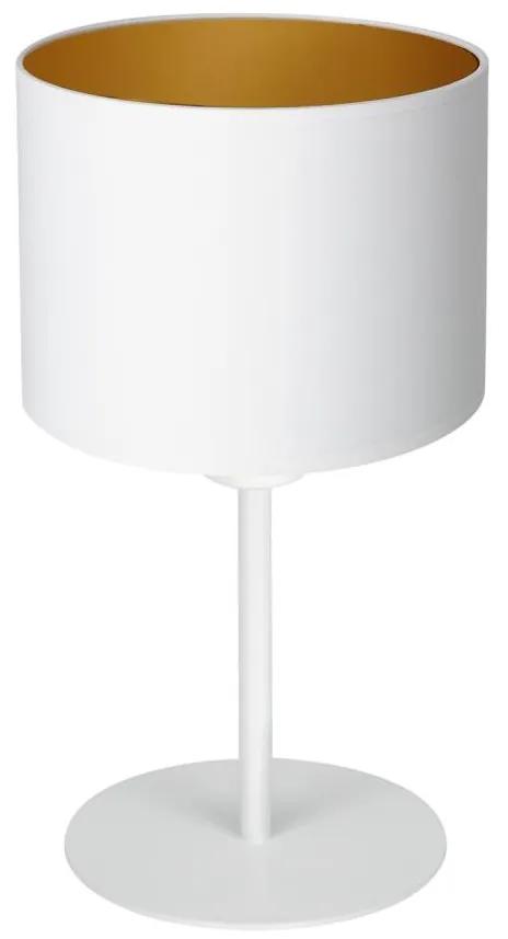 Lampă de masă ARDEN 1xE27/60W/230V d. 18 cm albă/aurie