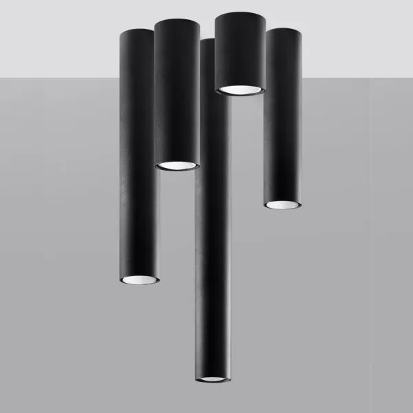 Spot LAGOS 1xGU10/40W/230V 20 cm negru Sollux SL.1001