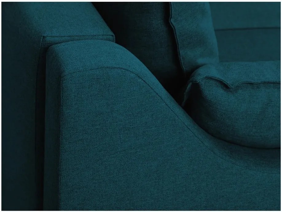 Canapea extensibilă cu spațiu pentru depozitare Mazzini Sofas Ancolie, turcoaz, 215 cm